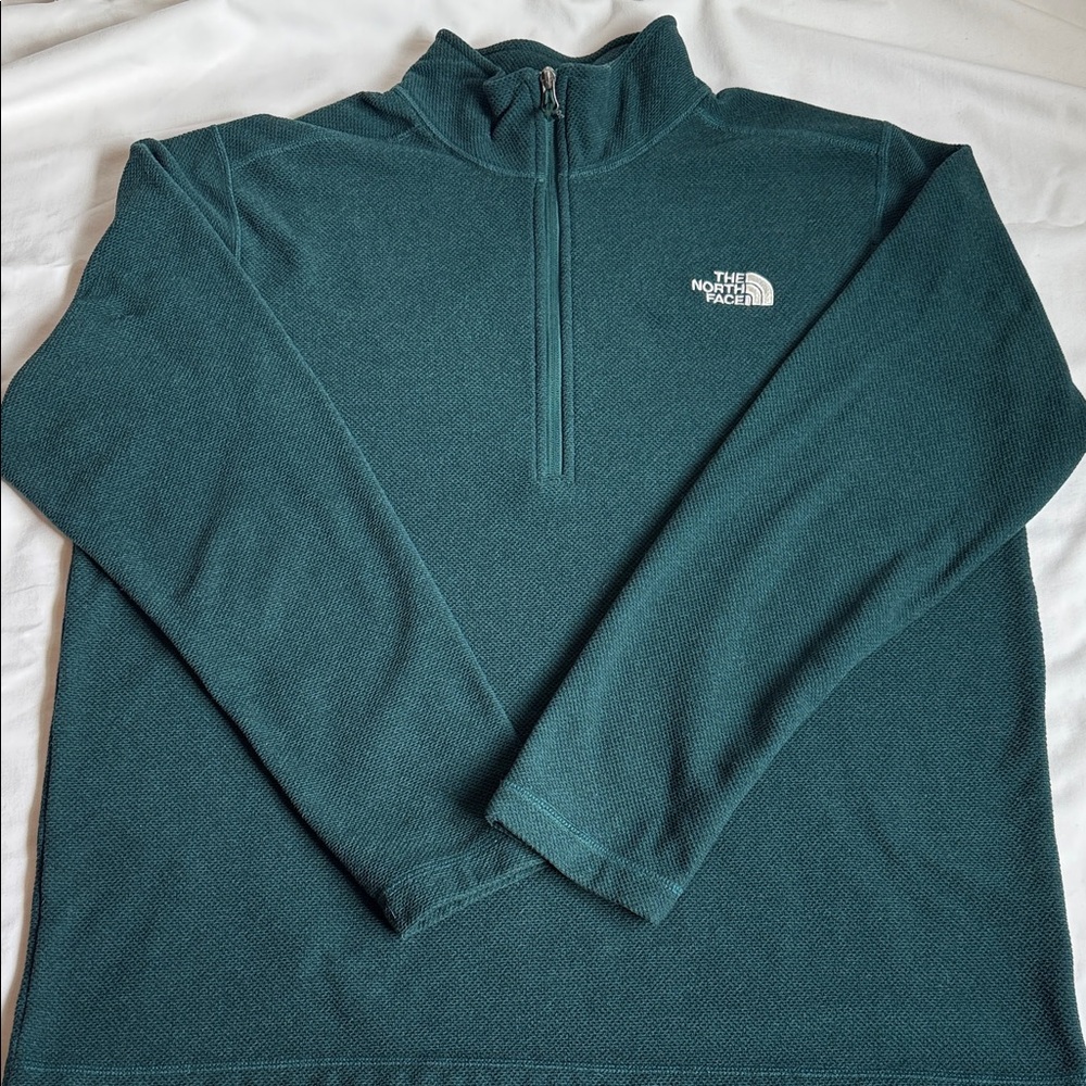 The North Face Men's Teal Zip-Up Sweater